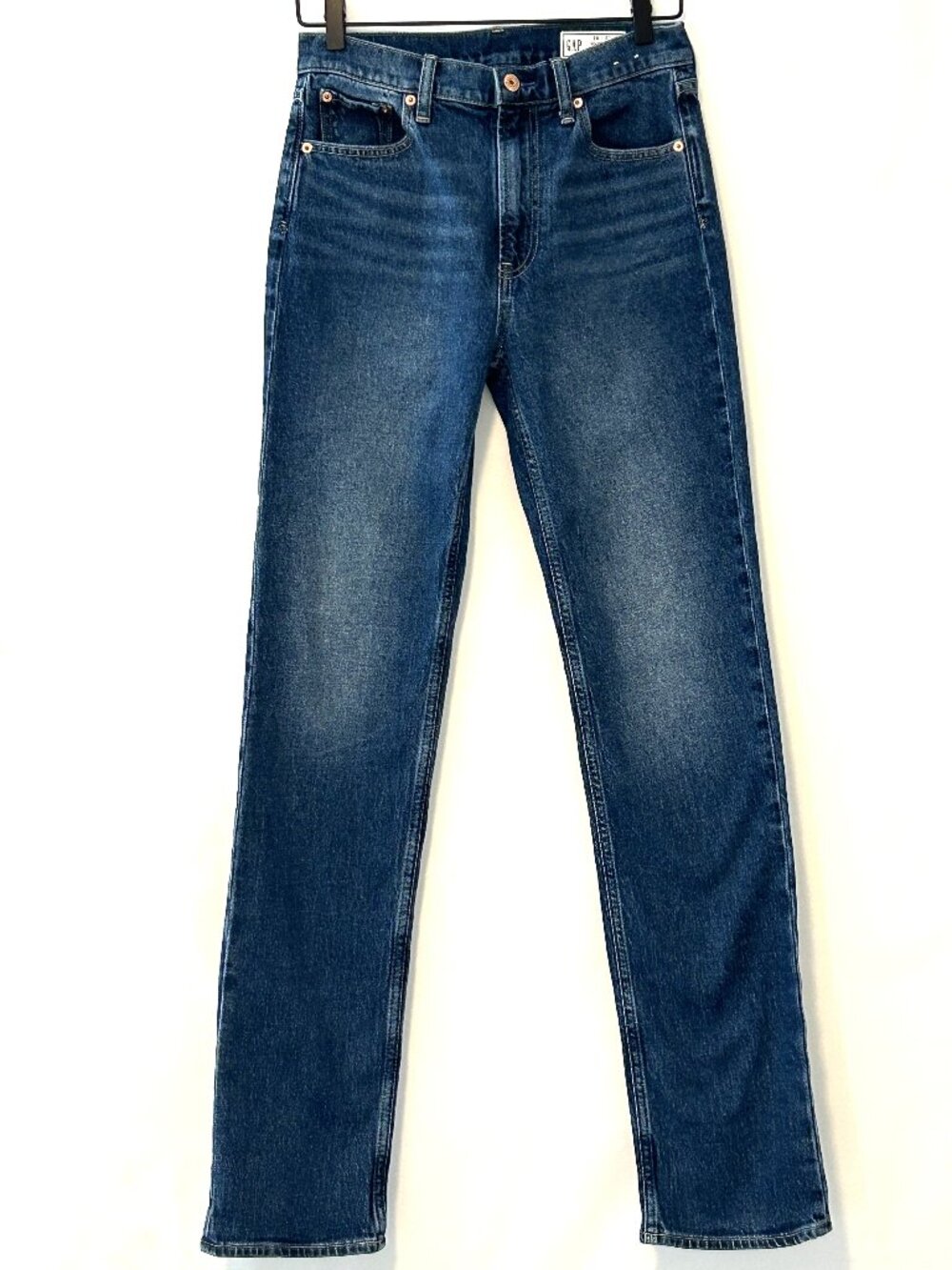 GAP '90s straight high rise jeans, size 28/6T